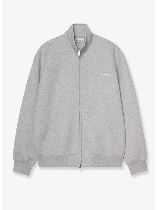 FELPA ALDA ZIP, 00DXX GREY HEATHER/WHITE, large
