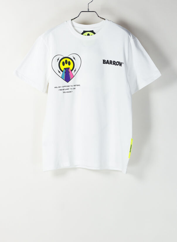T-SHIRT STAMPA SMILE, 002OFFWHITE, large