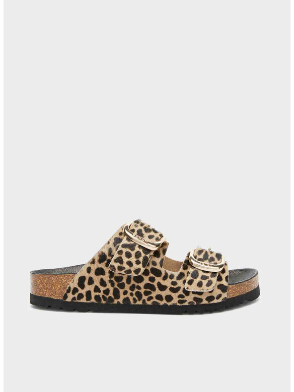 SANDALO SABOT NOELLE, LEOPARD, medium