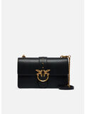 BORSA MEDIA LOVE BAG ONE IN PELLE, Z99Q NERO-ANTIQUEGOLD, thumb