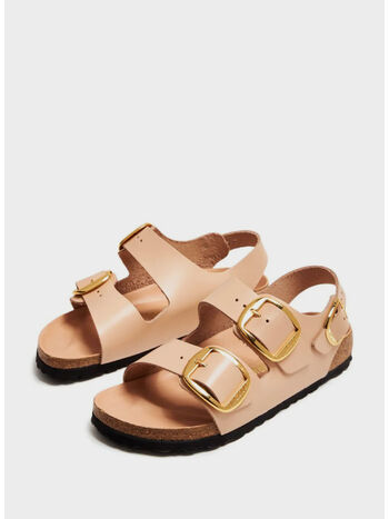 CIABATTA MILANO BIG BUCKLE SHINE, NEW BEIGE, small