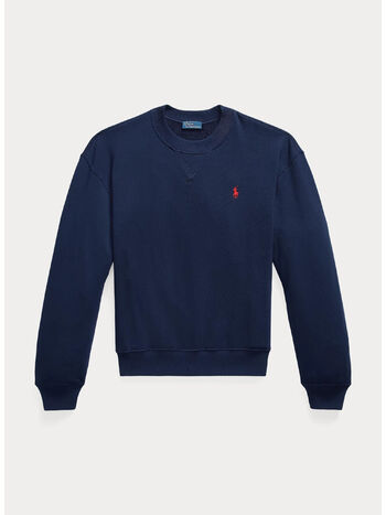 FELPA A GIROCOLLO LEGGERA, CRUISE NAVY, small