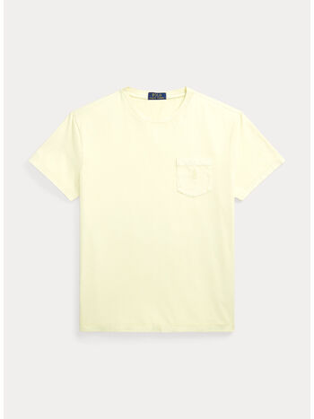 T-SHIRT CON TASCA A TINTURA MINERALE, LIME, small