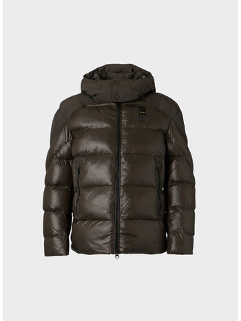 GIUBBOTTO KIERNAN, 382EB  MARRONE SCURO int. GRIGIO NEBBIA, small