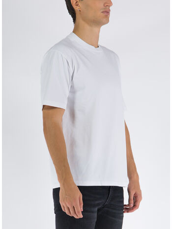 T-SHIRT GIROCOLLO, 01 BIANCO, small