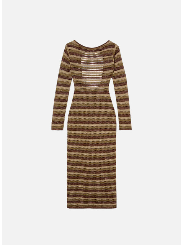 ABITO ROBYN, 00492L STRIPES LUREX GOLD, large