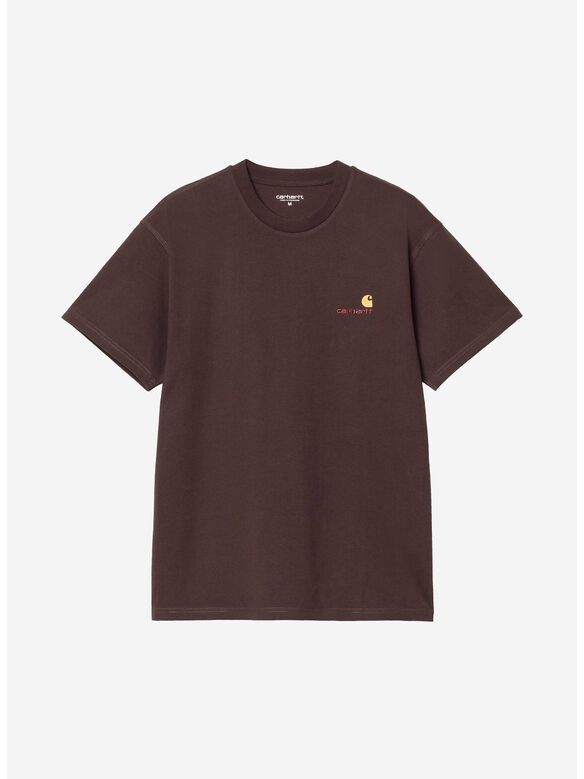T-SHIRT AMERICAN SCRIPT, 33HXX PALISANDER, medium