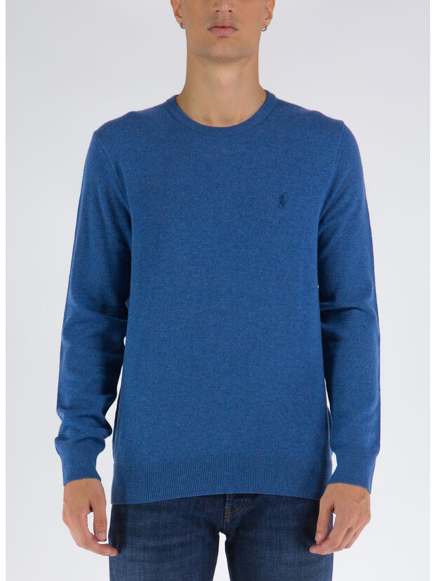MAGLIONE GIROCOLLO, TWILIGHT BLUE HEATHE, large
