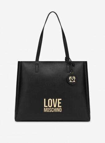 BORSA SHOPPER GOLD METAL LOGO, 00ANERO, small