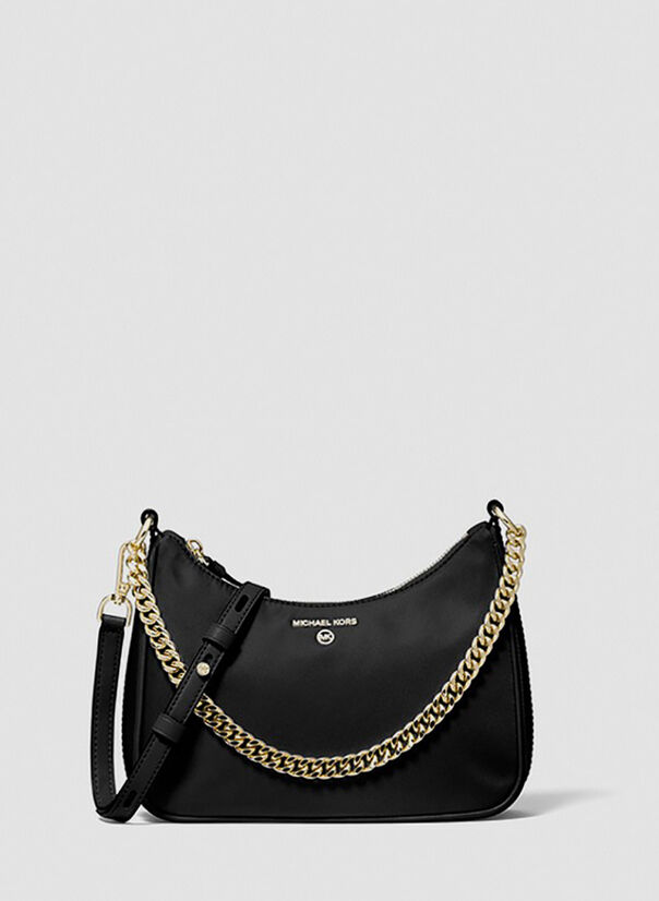 MICHAEL DI MICHAEL KORS BORSA A TRACOLLA JET SET MEDIA IN GABARDINE DI  NYLON Nero Donna | Selecteur