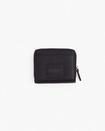 PORTAFOGLIO THE LEATHER MINI COMPACT, 001 BLACK, small