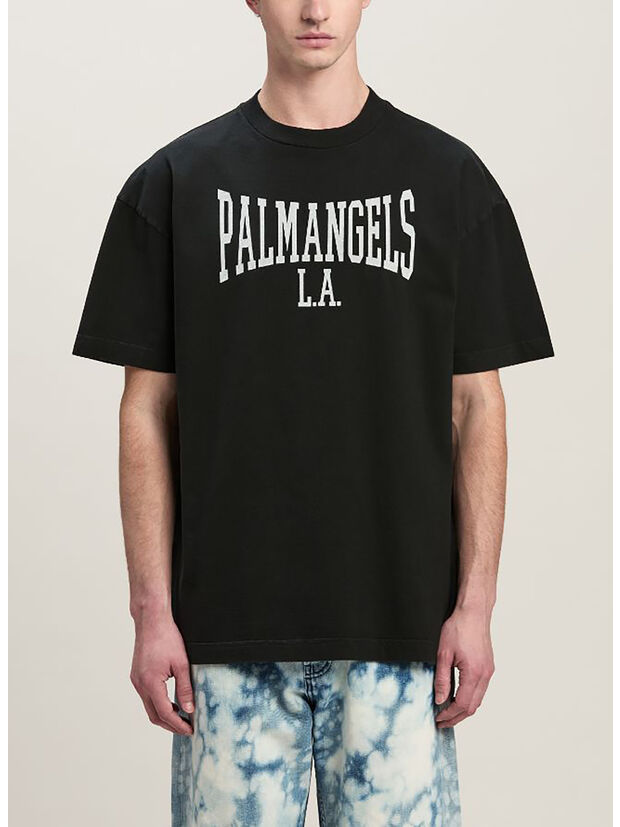 T-SHIRT COLLEGE, 1003 BLACK/OFF WHITE, large