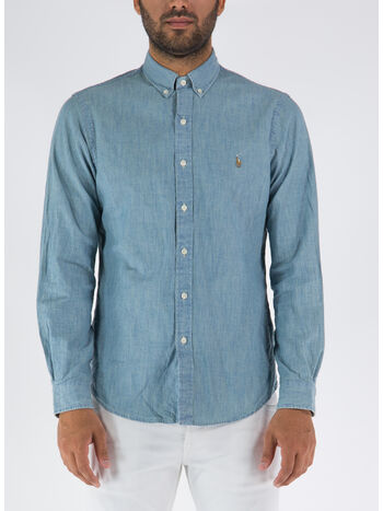 CAMICIA IN DENIM CHAMBRAY, CHAMBRAY, small