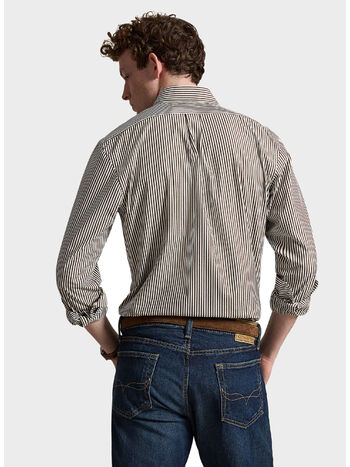CAMICIA A RIGHE IN COTONE, 4655AG NUTMEG BROWN WHITE, small