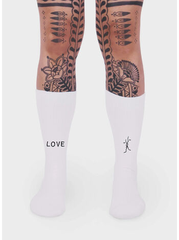 CALZINO LOVE, WHITE, small