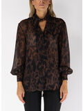 CAMICIA LS SEMITRASPARENTE LEOPARDATA, BROWN, thumb