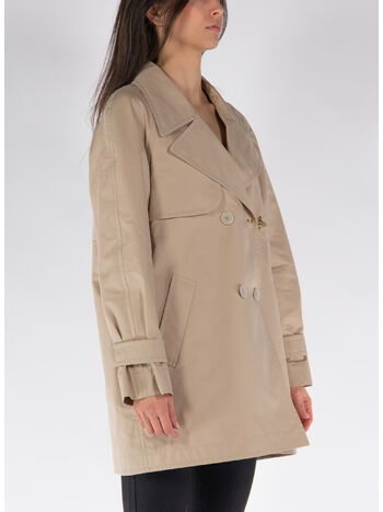 CAPPOTTO JACQUELINE PEACOAT A DOPPIOPETTO, C807 NOCCIOLA CHIARO, small
