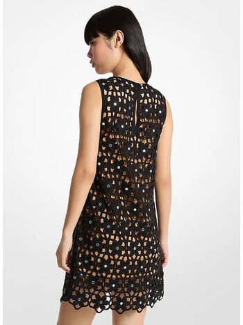 ABITO FAUX CROCHET MINI, 001 BLACK, small