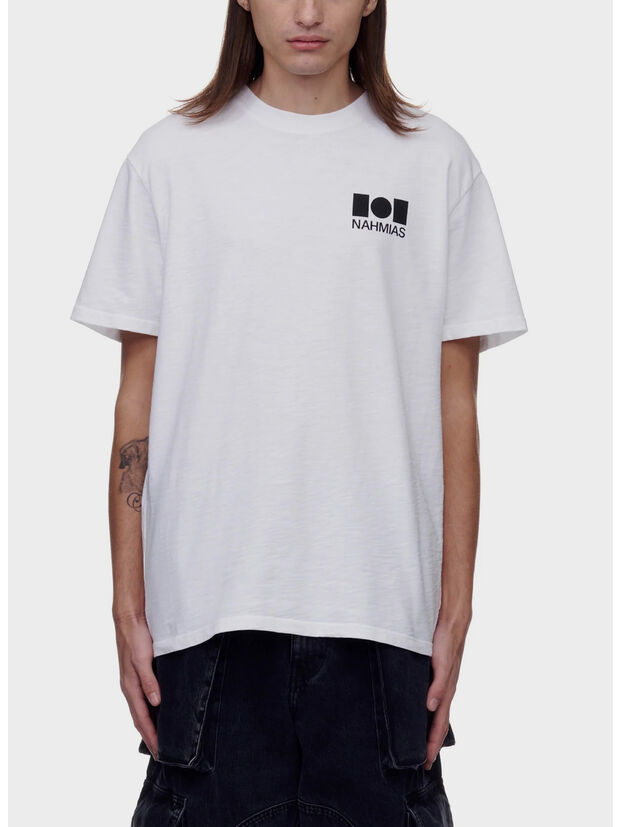 T-SHIRT LOGO, 100 WHITE, large