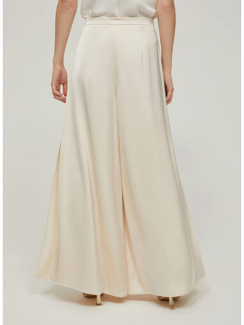 GONNA PANTALONE IN RASO, 001 VANIGLIA, small
