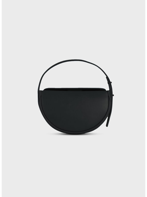 BORSA HALF MOON XS, NERO OPACO, medium
