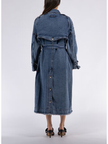 CAPPOTTO LUNGO IN DENIM, J1283, small