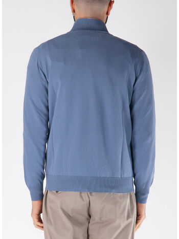 MAGLIONE FULL ZIP A COLLO ALTO, 215 ZUCCHERO, small