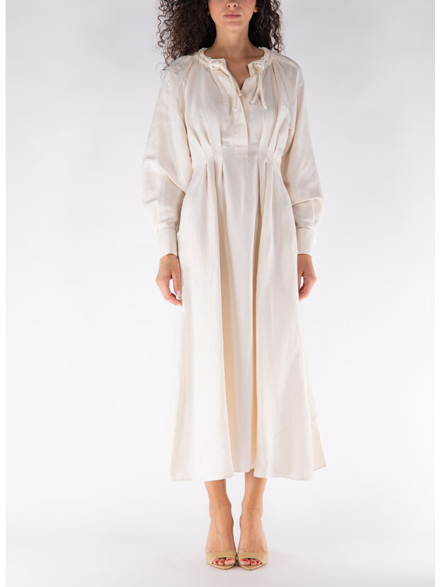 ABITO MIDI DRINA, 003 BIANCO TELA, large