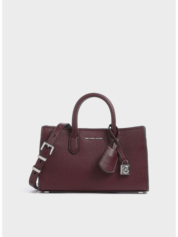 BORSA A MANO SCARLETT EXTRA SMALL CON LOGO, 610 OXBLOOD, medium