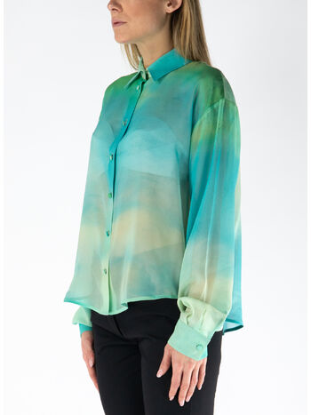 CAMICIA CON COLLETTO BUTTON DOWN, SDX1 STAMPA FONDO AZZURRO, small
