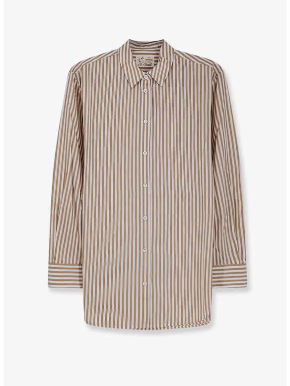 CAMICIA BRIGITTE, 00724L COTTONSBBEACHSTRIPESV11EMB, medium
