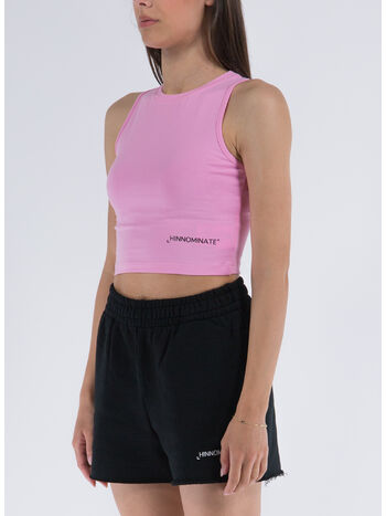 T-SHIRT CORTA IN BIELASTICO, ROSA BONBON, small