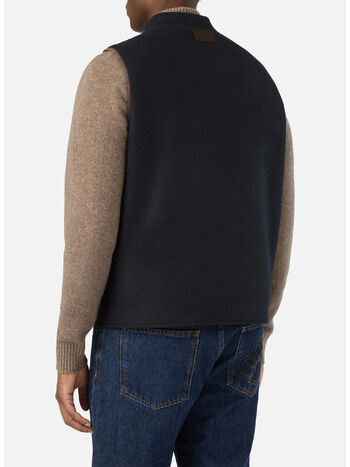 GILET SPENCER POCKET WOOL, 00029M 61 BLUE NAVY, small