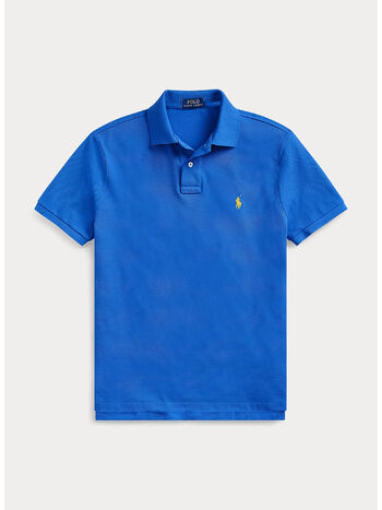 POLO IN PIQU&Eacute;, NEW IRIS BLUE, small