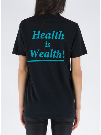 T-SHIRT HEALTH IS WEALTH, BLACK, small
