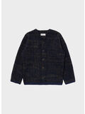 CARDIGAN MARBLE FLEECE, NAVY, thumb