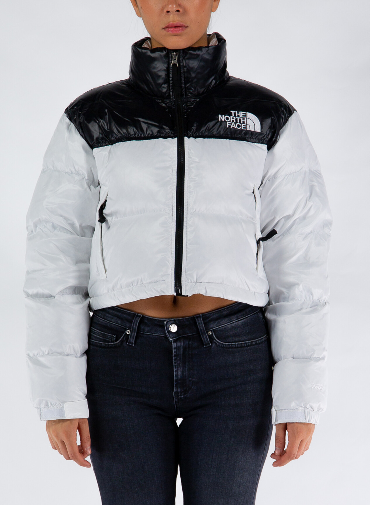 North face nuptse best sale bianco