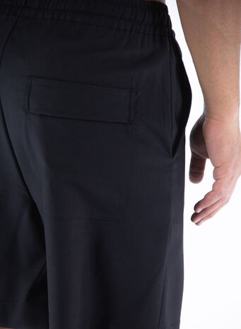 BERMUDA ELASTIC WAISTBAND, 99NERO, small