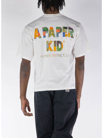 T-SHIRT CON STAMPA POSTERIORE, 013 CREAM, small