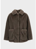 GIUBBOTTO BOMBER SOFT FAUX, 8800 MARRONE SCURO, thumb