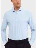 CAMICIA A RIGHE CON COLLO FRANCESE STRETCH, 003, thumb