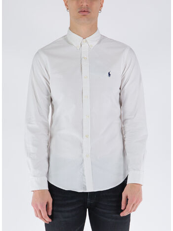 CAMICIA A MANICHE LUNGHE, 002WHITE, small
