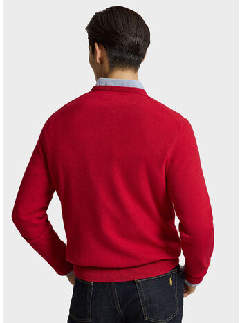 MAGLIONE CON LOGO RICAMATO, PARK AVE RED, small