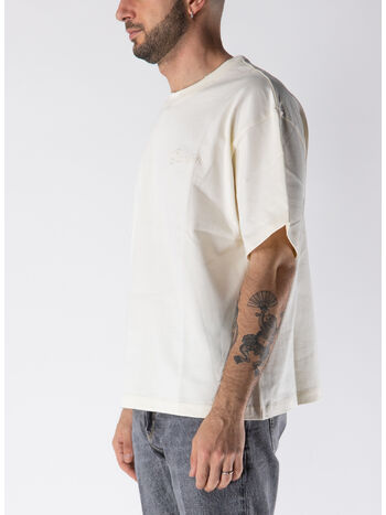 T-SHIRT CLASSIC EMBROIDERY LOGO BOXY, CRE CREAM, small