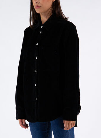 CAMICIA IN VELLUTO A COSTE OVERSIZE, BEHCKBLACK, small