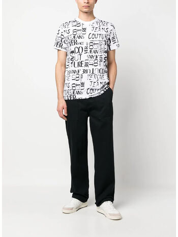 T-SHIRT PRINT DOODLE LOGO, 003 WHITE, small