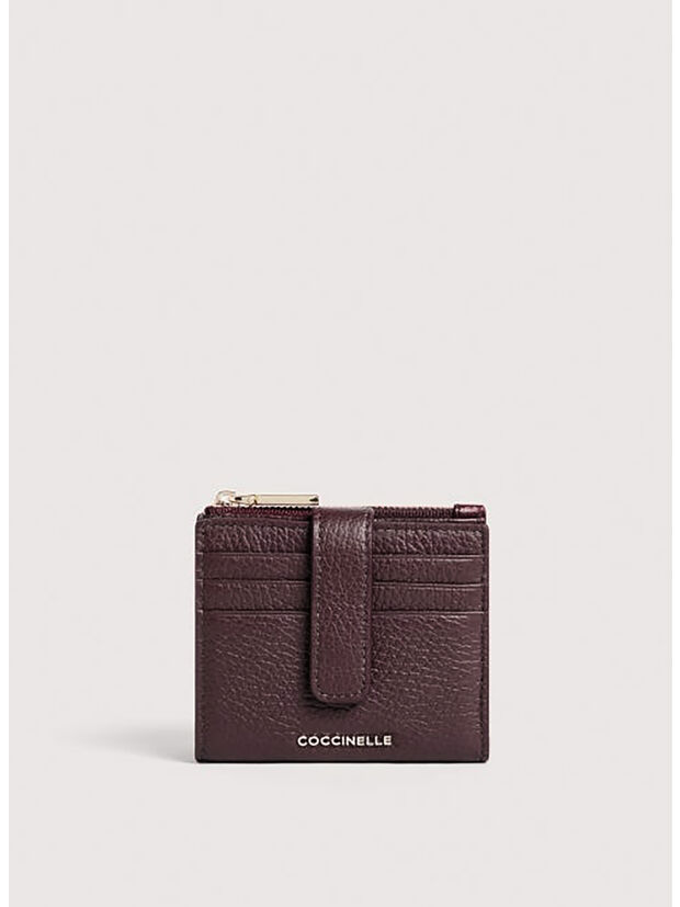 PORTAFOGLIO METALLIC SOFT  LEATHER, W20 BRUNETTE, large