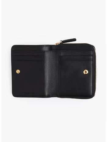 PORTAFOGLIO THE LEATHER MINI COMPACT, 001 BLACK, small