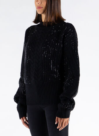 MAGLIONE DIAMOND, NERO, small