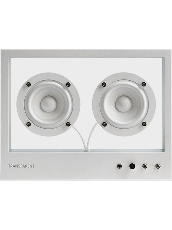 TRANSPARENT SPEAKER SMALL, WHITE, medium